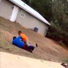 You know you’re bad at fighting when you get your ass beat by two five year olds