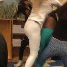 Girl in teal sweats got jumped at my school