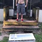 Dude jumps on painful things, for apparently no reason. It’s like Jackass with even less of a point.