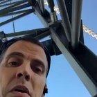 Steve-O climbs a crane to protest Sea World, ends up shutting down Hollywood.
