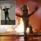 James Gunn doing Baby Groot Dance