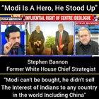 Steve Bannon praises Modi's hard stance on China