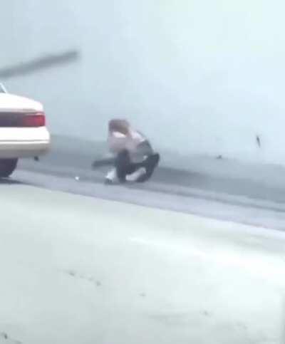 Thinking you’re she hulk and can run into cars?