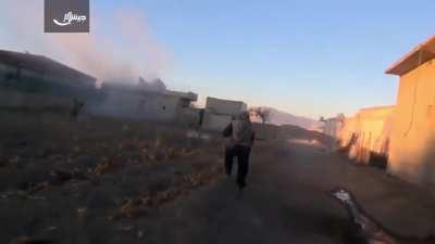 Footage of a Jaish al Islam counterattack against regime troops in Eastern Ghouta, Damascus. 22nd of December, 2016