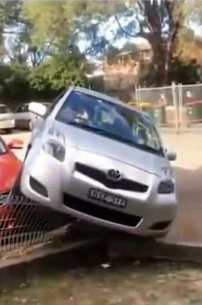 Heard screeched tires and looked outside