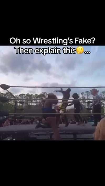 Another example Wrestling is not fake