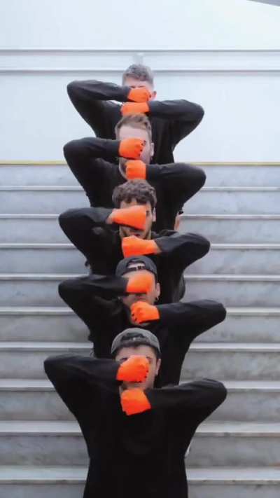 The coordination of these guys movements is impressive.