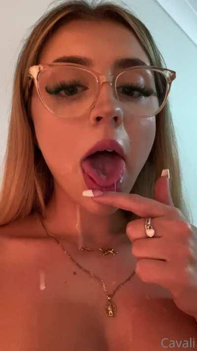 lilith cavaliere covered in cum facial