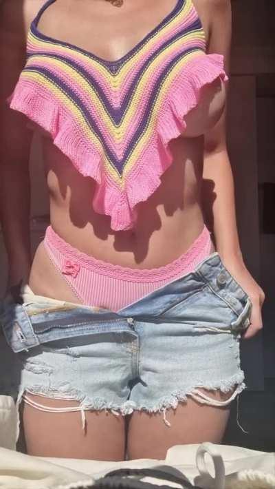 This tiny top draws alot of attention to my boobs