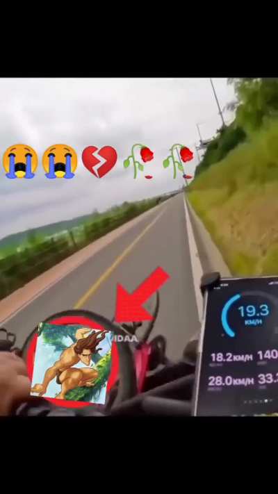 Two blind cyclists try to kiss each other mid ride