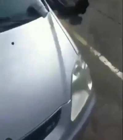 guys holds dude at gun point for trying to steal his car and waits for cops to arrive