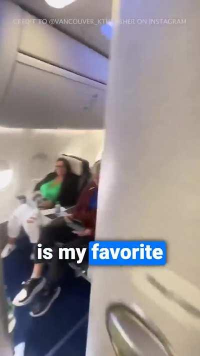 A flight attendant meets her former teacher aboard her aircraft.
