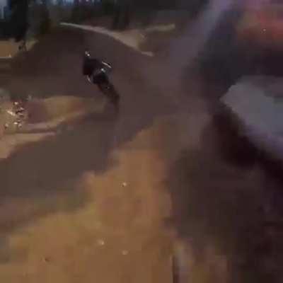 These two mountain bikers on a pretty extreme trail.