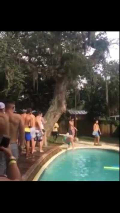 Trying to catch a beer up a tree