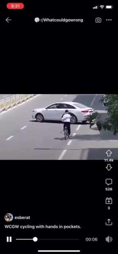 Hands stuck in pockets