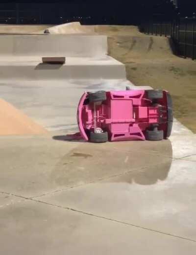 WCGW skating on a toy car