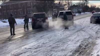 Closer angle of the ICE shooting showing the driver turning away from the agent before being killed