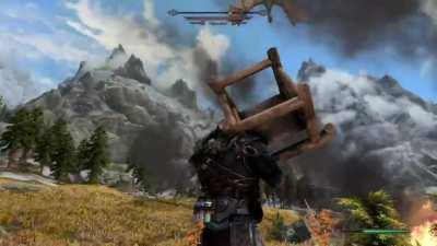 Killed a dragon with a chair