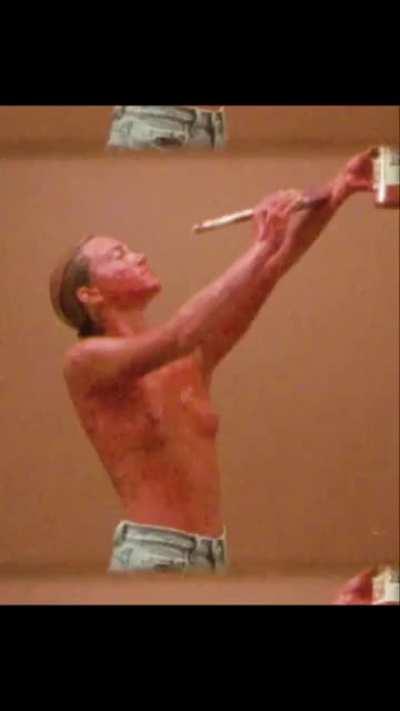 Behind the scenes of the red paint