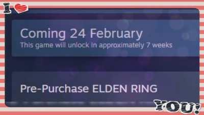 me everyday on Elden Ring's steam page