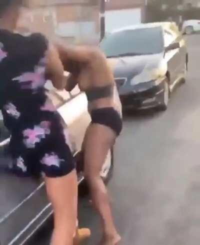 “Stupid bitch. You wanna fight bitch? You leaking bitch. “