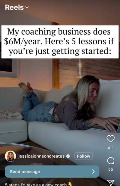 Ad about a coaching business