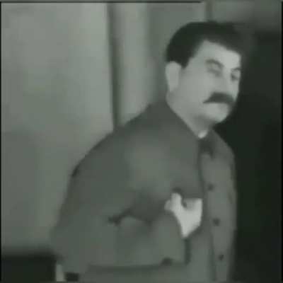 Live footage of Stalin threatening Ukraine with the big spoon