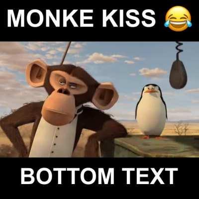 OO OO AA AA MONKE KISS PENGUIN 😳😳😳