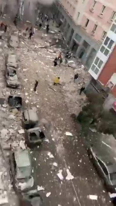 There has been an explosion in downtown Madrid, Spain, which caused a part of the building to collapse