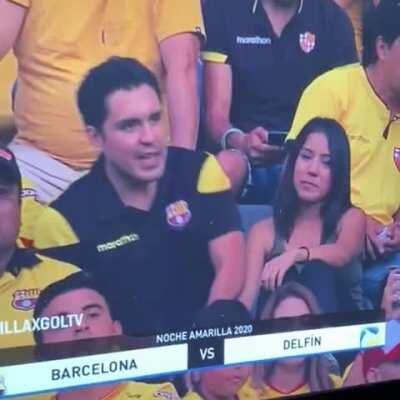 She is about to kick his ass.