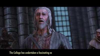 The Dragonborn joins the College of Winterhold.