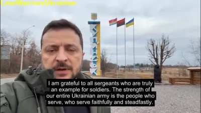 Zelensky visits close to the Kharkiv front. He commends the strength of the entire Ukrainian army for holding their ground during battle
