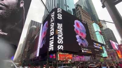 Times Square has been blessed