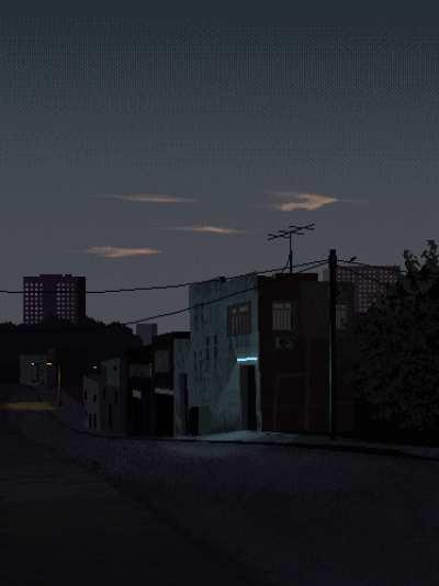 Empty street (pixelart by me)