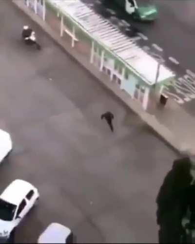 the running man, you can't catch him