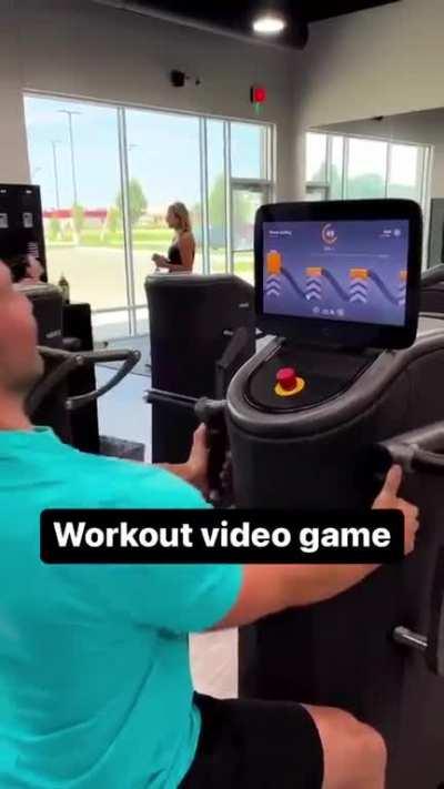 This cool workout video game machine