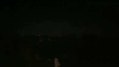 Ukrainian artillery barrage on Russian positions near Bakhmut