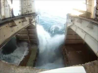 Being trapped on a sinking ship in the middle of the ocean