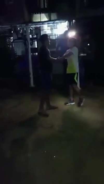 Fight over a girl - 2 different angles