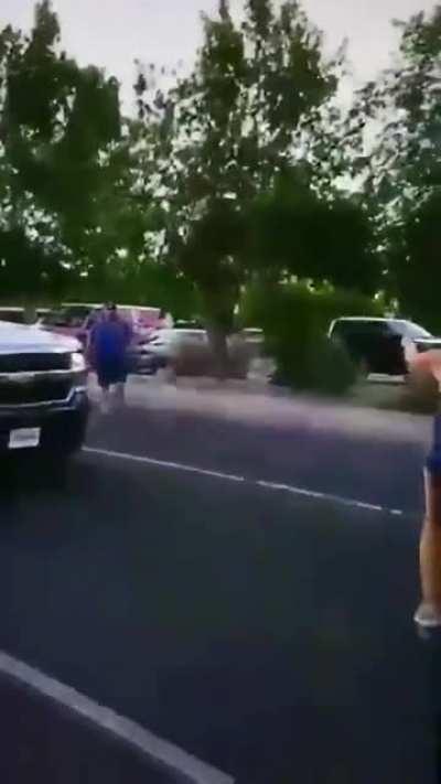 Attackin a retreating man with a gun