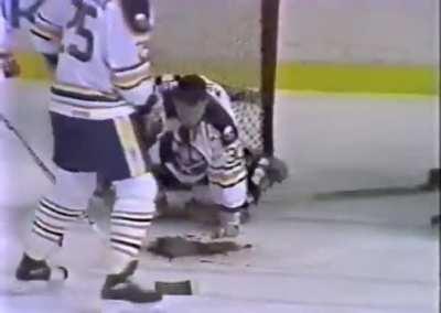Buffalo Sabres goalie Clint Malarchuk has his throat slit by another players skate during a crash (1989)