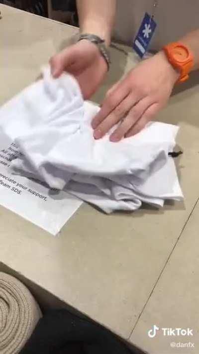 Folding clothes is an art