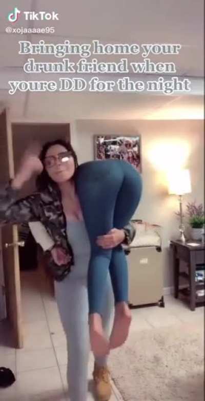 Imagine her being carried by another woman like this