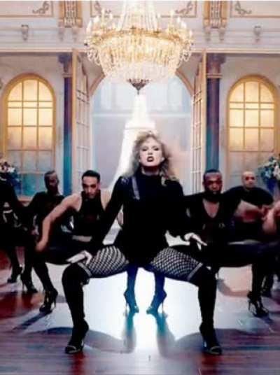 Her wide open thighs are a sight to behold..