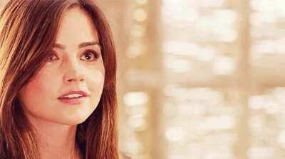 Jenna Coleman as u tell her that u got her a line of big cocks to suck as her birthday present