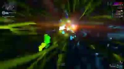 Managed to get 4 Vaubans in a defense mission, we decided to put on a light show, there was slight visual clutter.