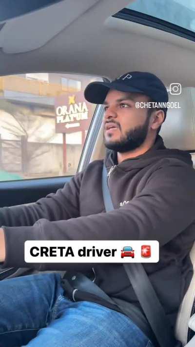 Infamously famous, the bully of Indian streets Creta & its drivers.