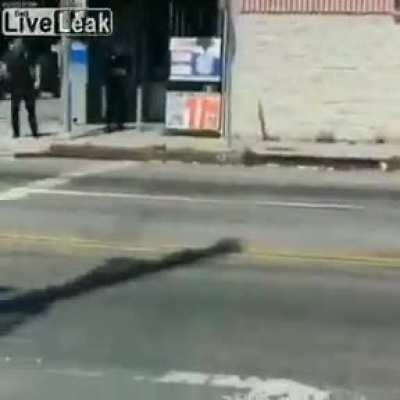 To lay a spike strip