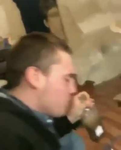 WCGR drinking bong water