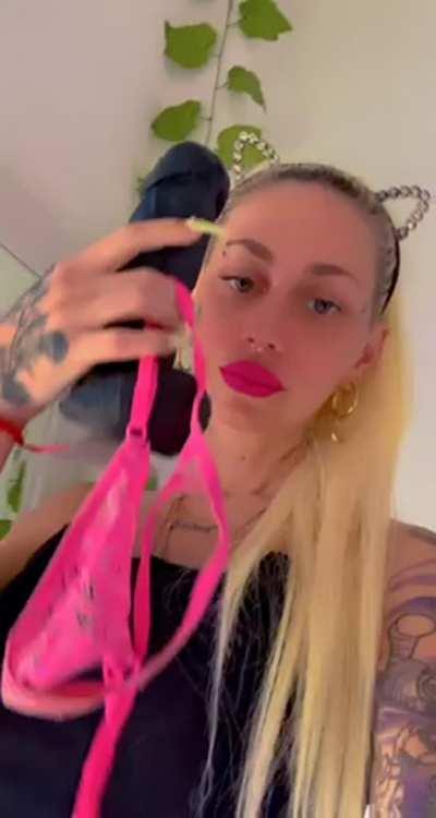 Look Slut Goddess got u a new Thong I’ll train u how to suck a real cock